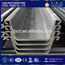 U tipo pilha de chapa de aço laminada a quente 400x100mm China preço de fábrica